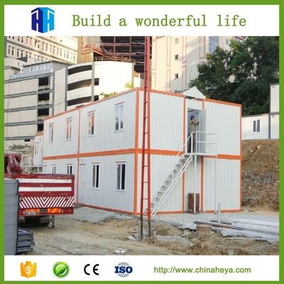 low cost prefab steel frame two story self contained container house China suppliers