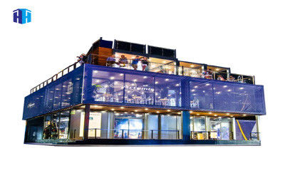 prefabricated container hall luxury prefab house luxury exhibition in Bermuda