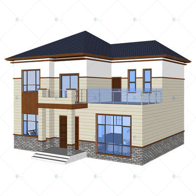 Luxury Villa - (QB16) Steel Structure Frame Diy House 2 Floor Modern Design House Poland Price