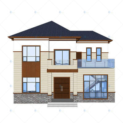 Luxury Villa - (QB16) Steel Structure Frame Diy House 2 Floor Modern Design House Poland Price