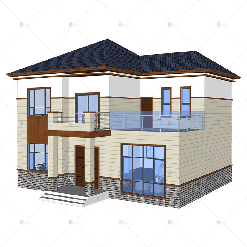 Luxury Villa - (QB16) Steel Structure Frame Diy House 2 Floor Modern Design House Poland Price
